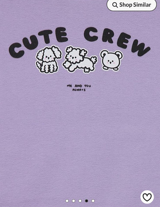 George Lilac Puppy Cute Crew Sweatshirt & Leggings Set