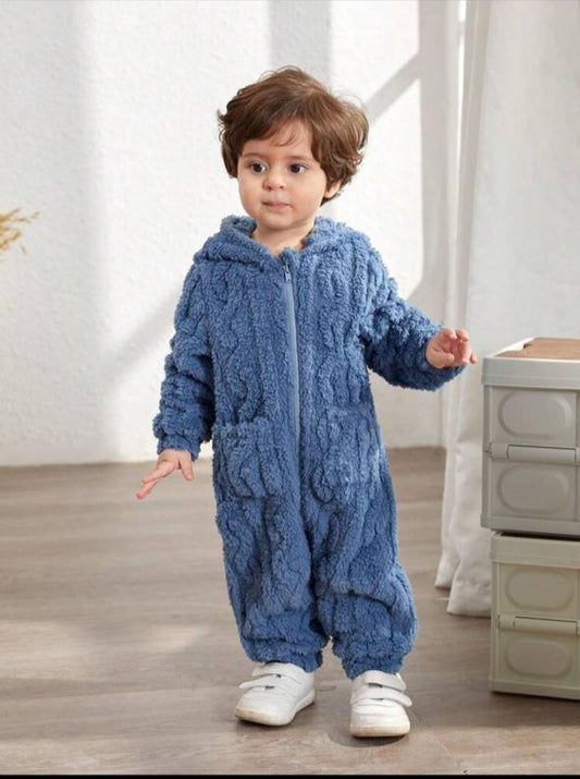 SHEIN Pocket Woollen Footless Sleepsuit