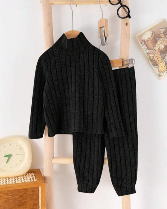 SHEIN Velvet High Neck & Trouser Set