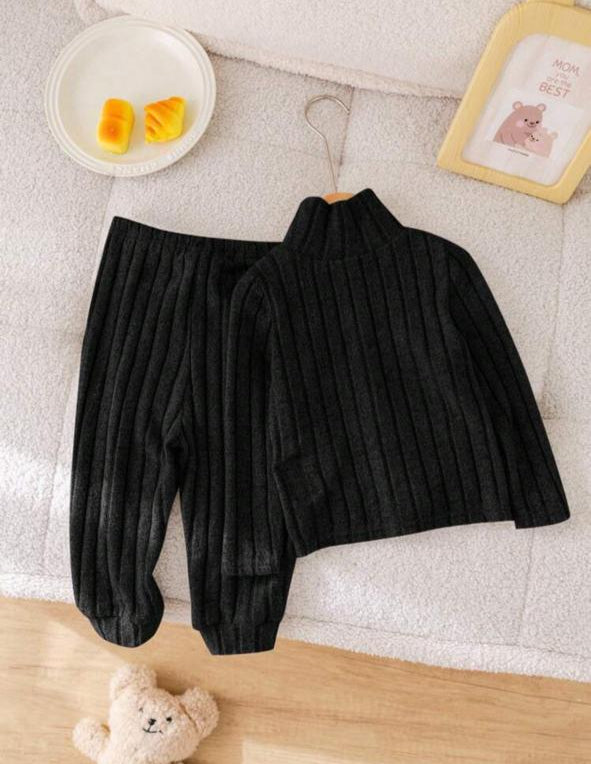 SHEIN Velvet High Neck & Trouser Set
