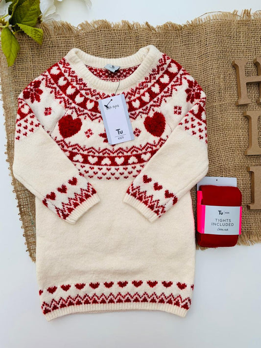 Tu Clothing Hearts Frock with Leggings