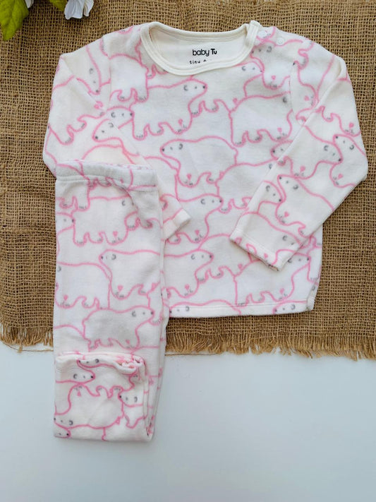 TU Clothing Bears Fleeced Shirt & Trouser Set