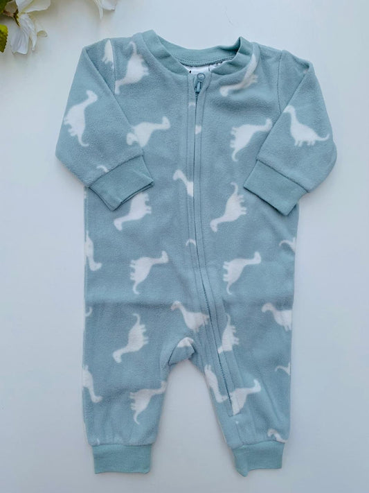 H&M Fleeced all over Dinosaurs Sleepsuit