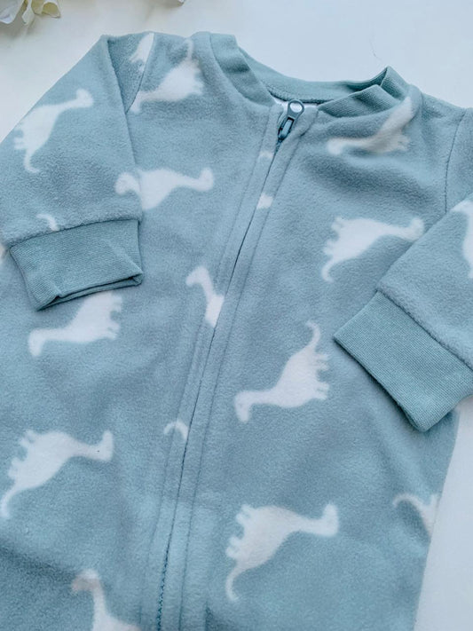 H&M Fleeced all over Dinosaurs Sleepsuit