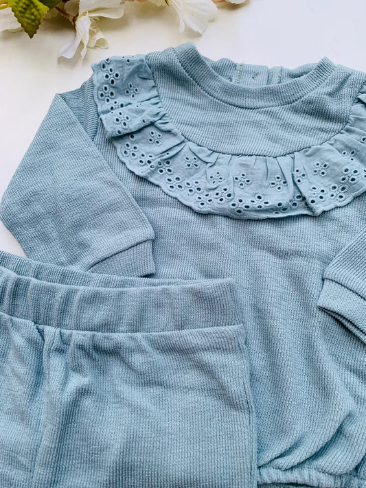 TU Clothing Frill neck Shirt & Trouser Set