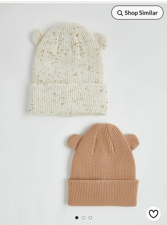 George Pack of 2 3D Ears Knitted Hats