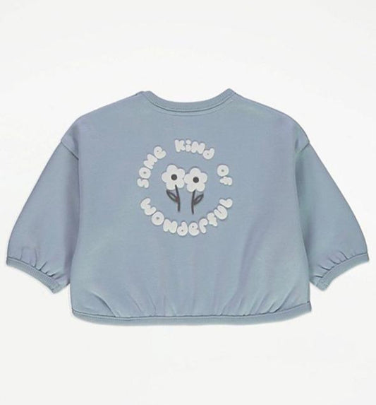 George Embroidered Small flower sweatshirt & Trouser Set