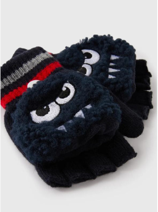 Matalan Navy Stripes Mittens