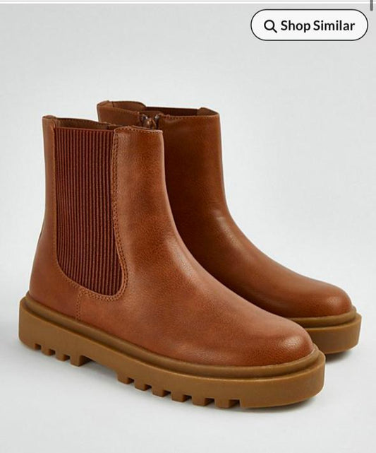 George Tan Ribbed Side Chelsea Boot