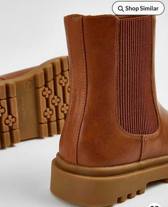 George Tan Ribbed Side Chelsea Boot