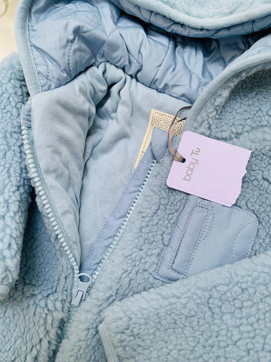 Tu Clothing Borg Bear Ear Zip Jacket