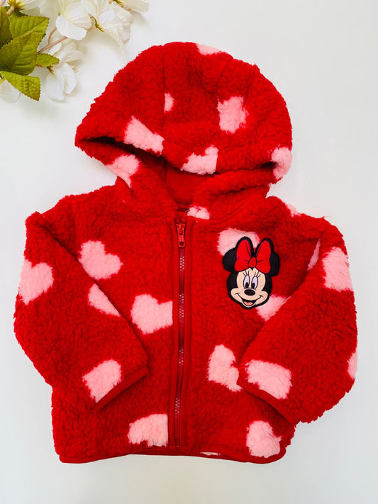 Disney Minnie Mouse Heart Zip Up Jacket