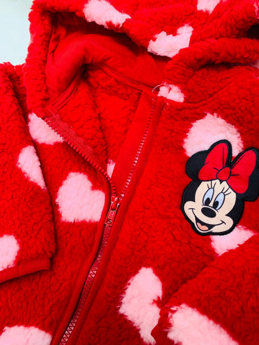Disney Minnie Mouse Heart Zip Up Jacket