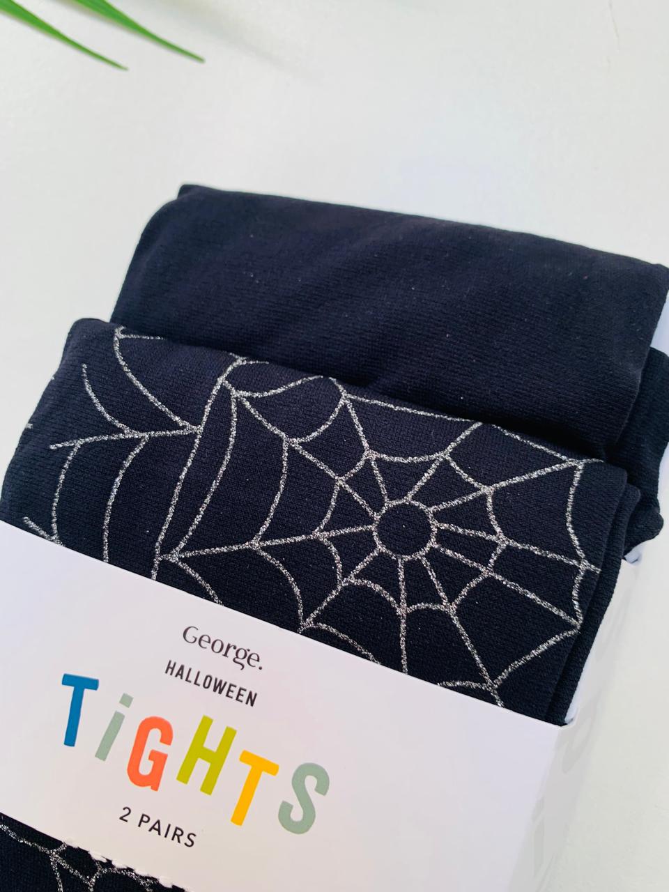 George Halloween Sparkly Spider Web leggings