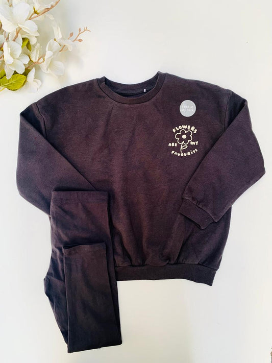 George Printed Flower Sweatshirt & trouser Set