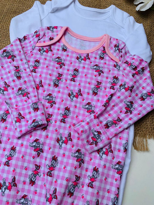 George Minnie Mouse Pack of 2 Sleepsuits