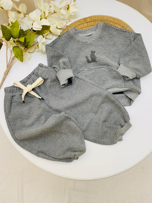 Korean style Jersey Fox Shirt & Trouser Set