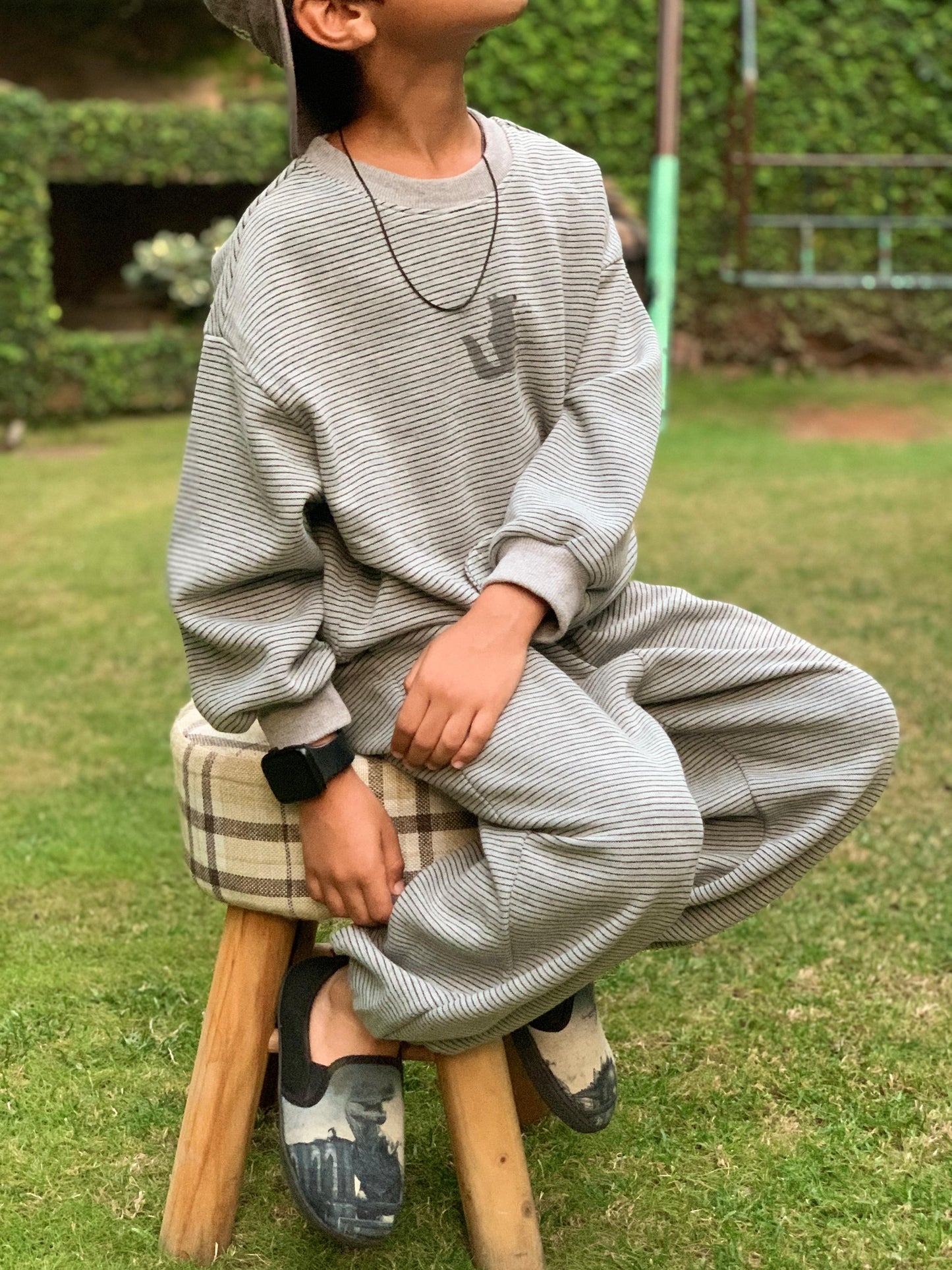 Korean style Jersey Fox Shirt & Trouser Set