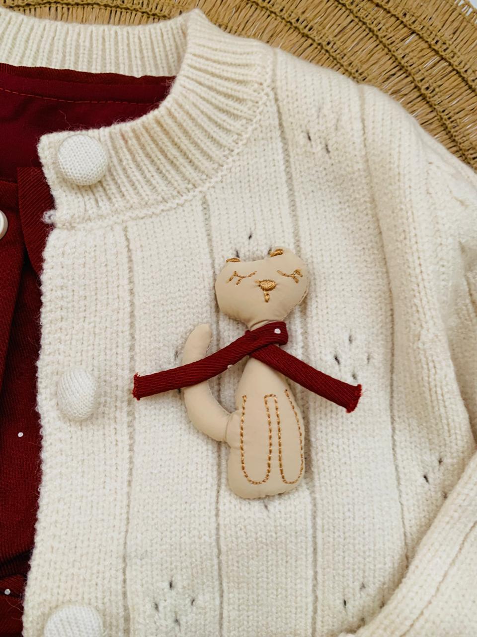 Frock with Knitted Cardigan