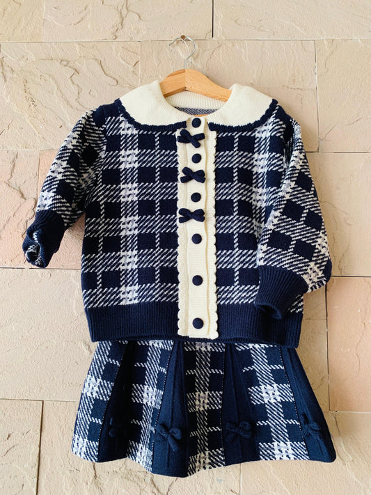 Knitted Cardigan & Skirt