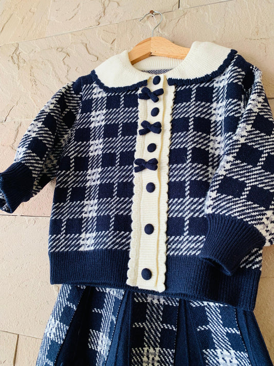 Knitted Cardigan & Skirt