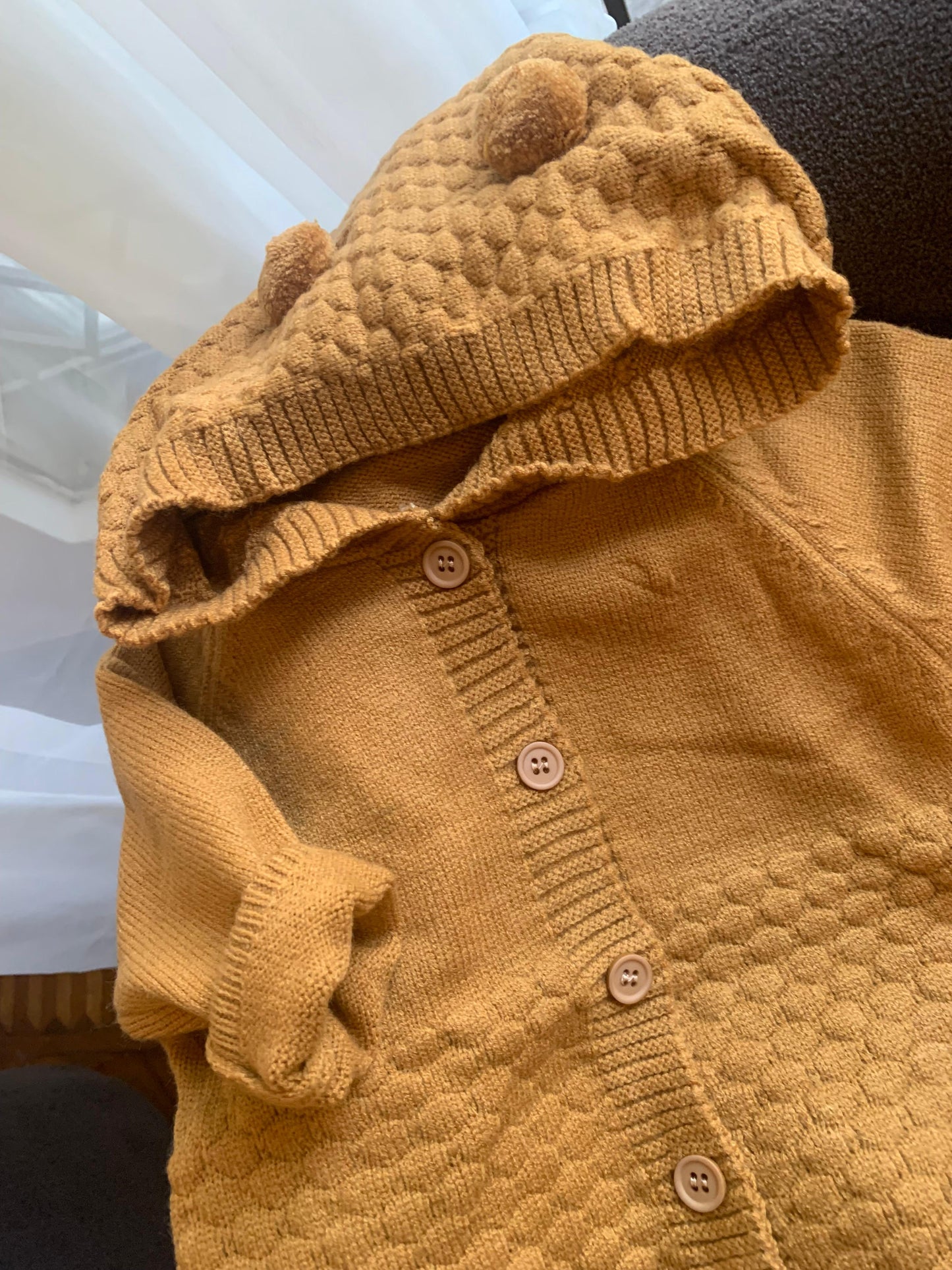 Knitted Mustard Sleepsuit