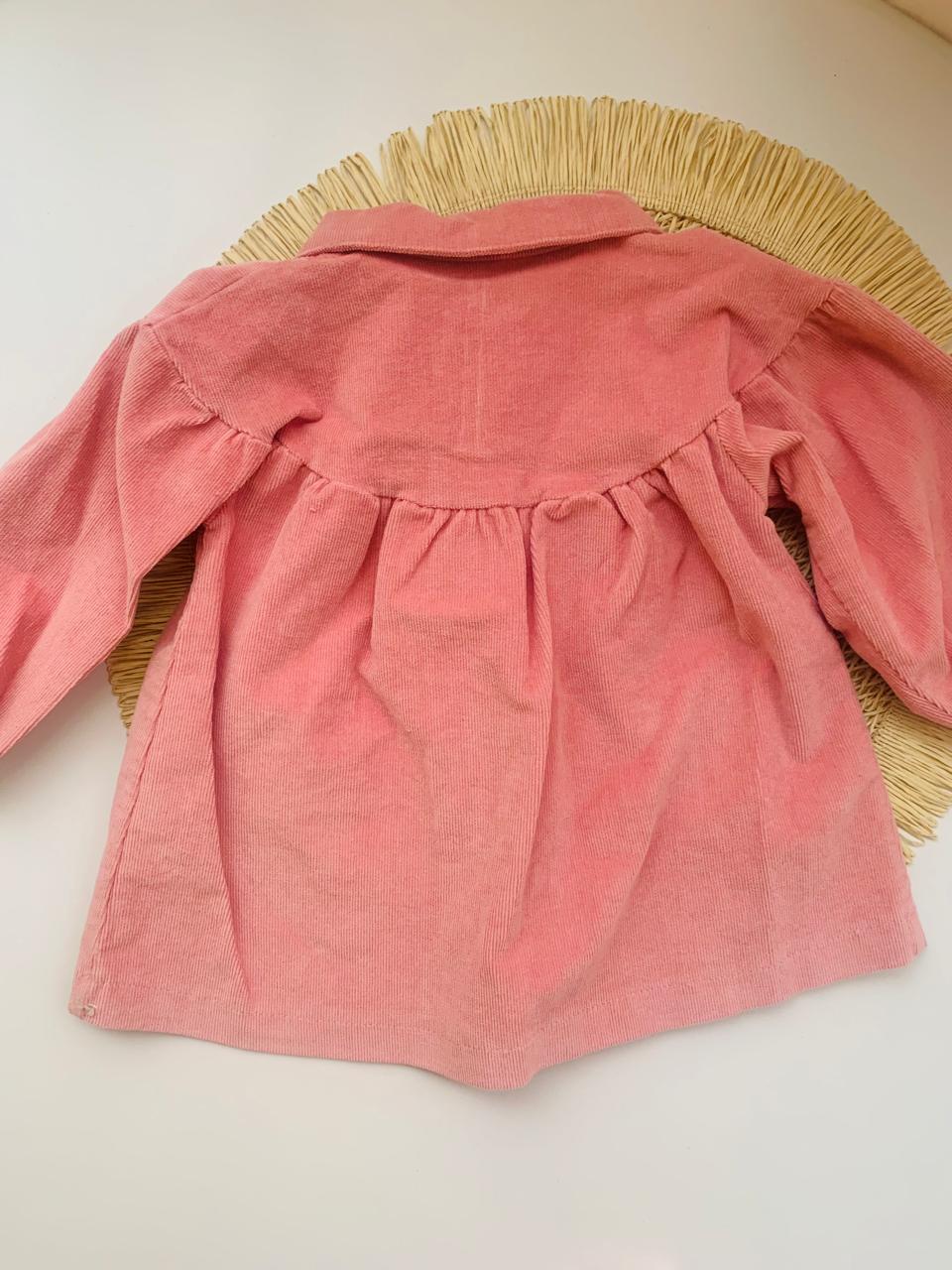Corduroy Frock with Matching Tights & Headband