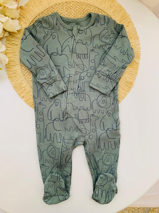 George Safari Themed Sleepsuit