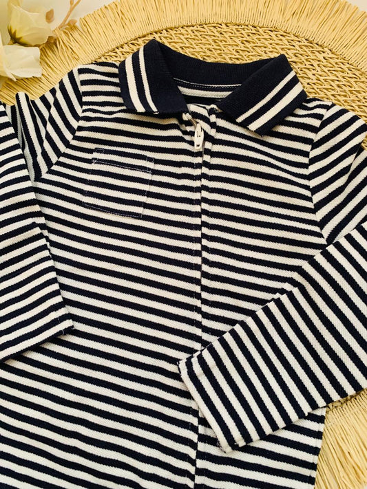 Tu Clothing stripes Footless Sleepsuit