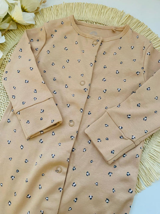 Next Leopard Print Sleepsuit