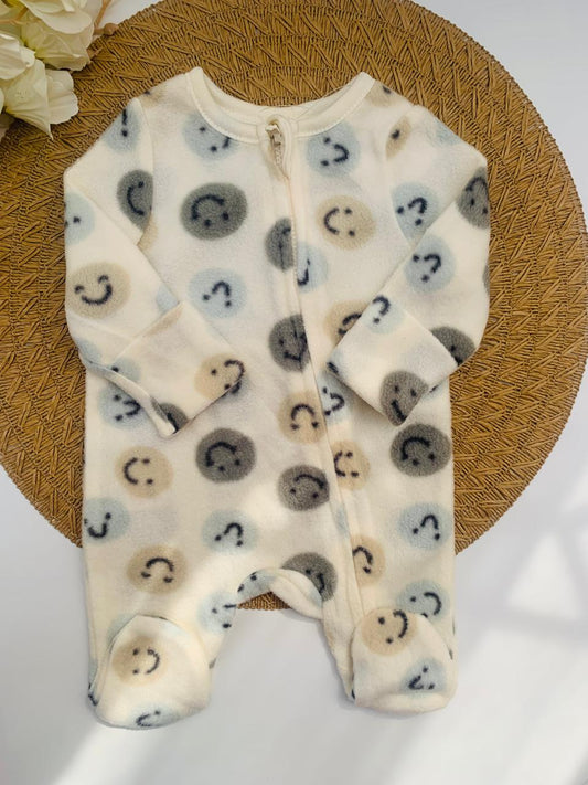TU Clothing Smiley Fleeced Sleepsuit
