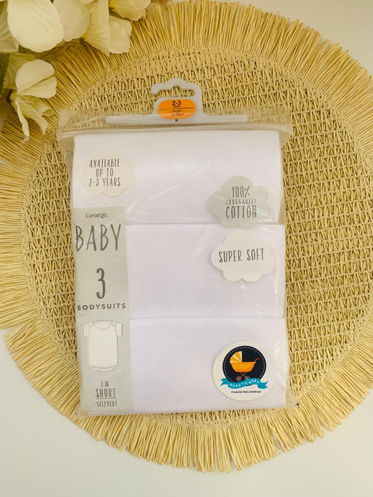 George Pack of 3 Half sleeves Bodysuits