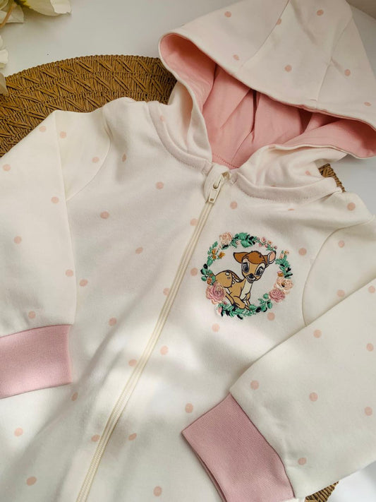 George Embroidered Bambi sleepsuit