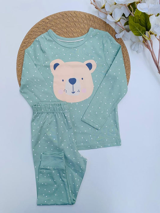George Bear Print Shirt & Trouser Set