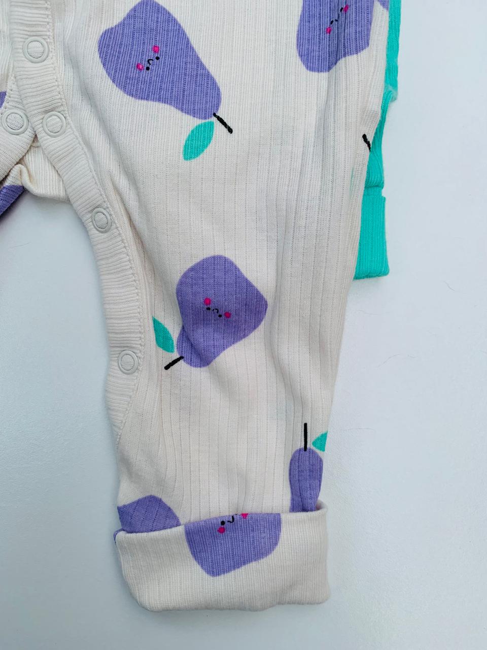 Tu Clothing Pack of 2 Pear Print Sleepsuits