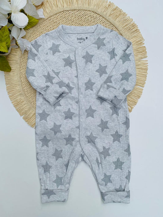 Tu Clothing Stars Print ribbed sleep-suit