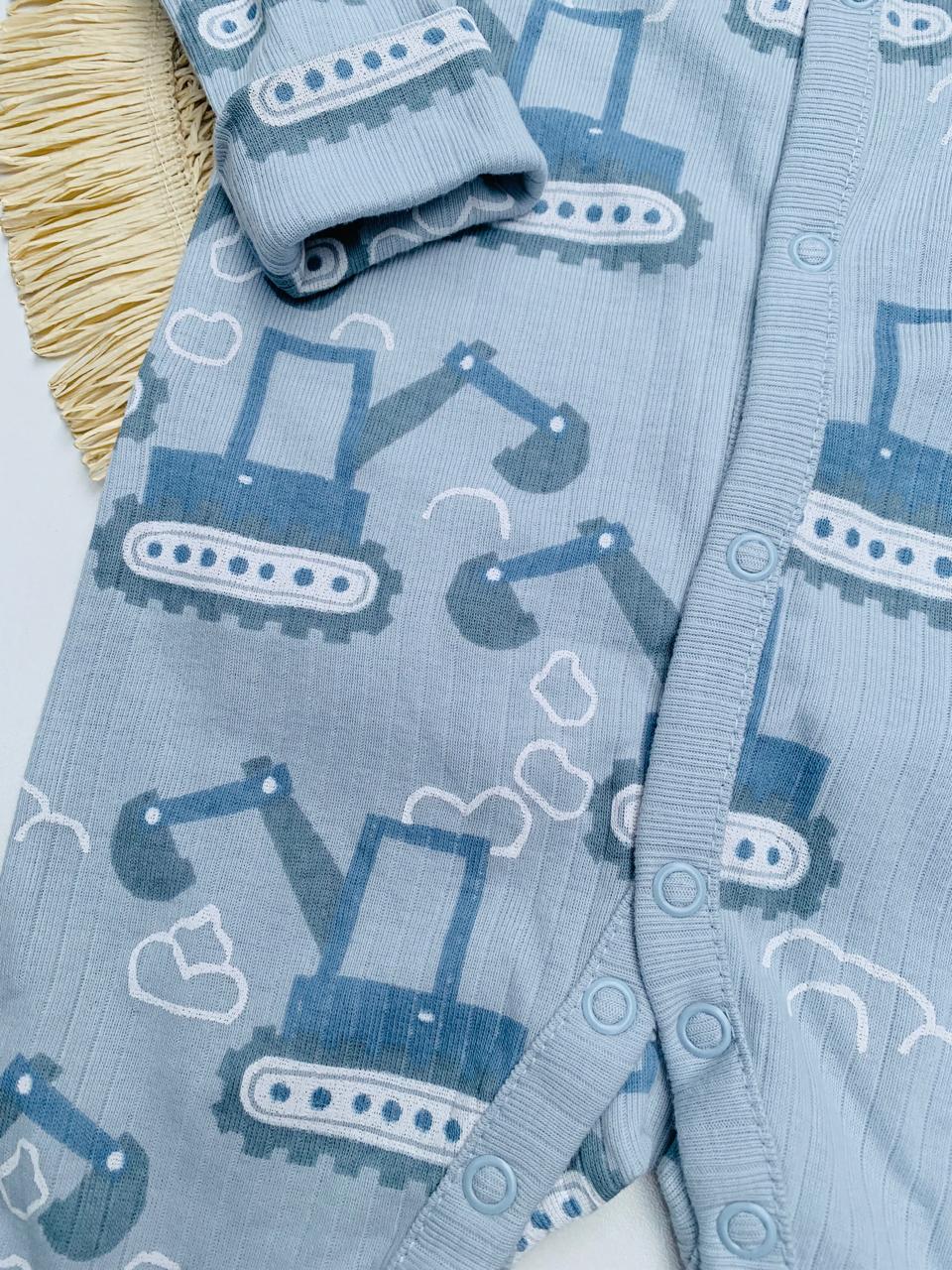 Tu Clothing Vehicles print ribbed Sleepsuit