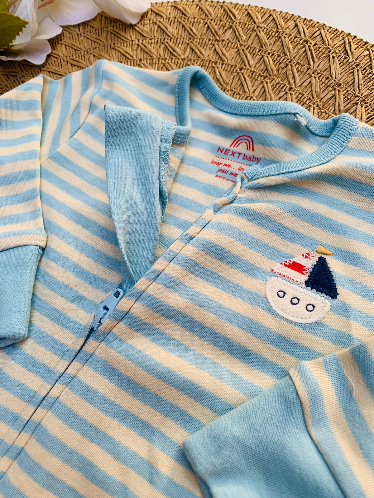 Next Striped Sleepsuit