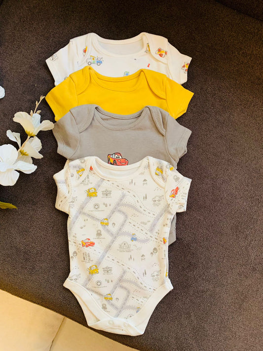 George Pack of 4 Disney Cars Bodysuits