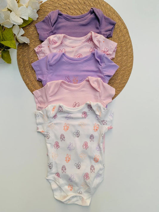 George Pack of 5 Minnie Mouse Bodysuit
