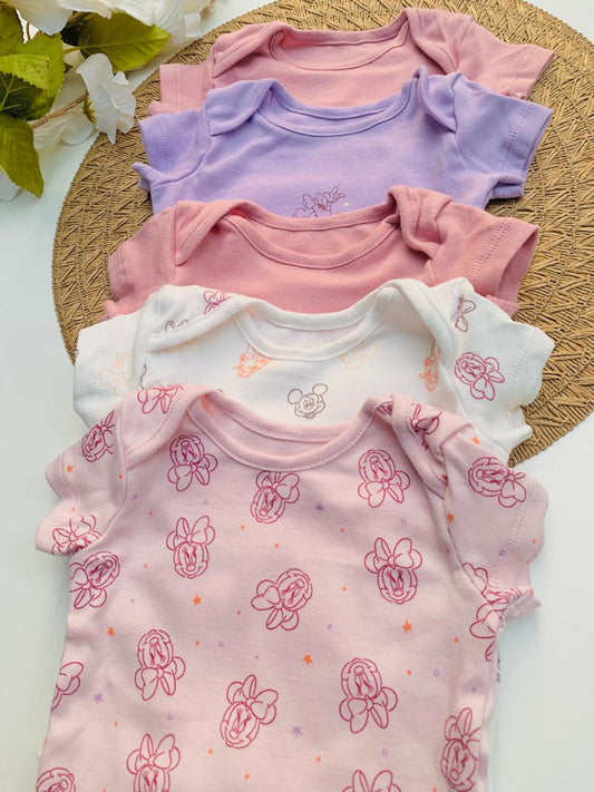George Pack of 5 Minnie Mouse Bodysuit