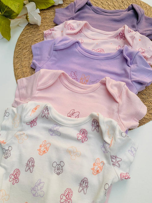 George Pack of 5 Minnie Mouse Bodysuit