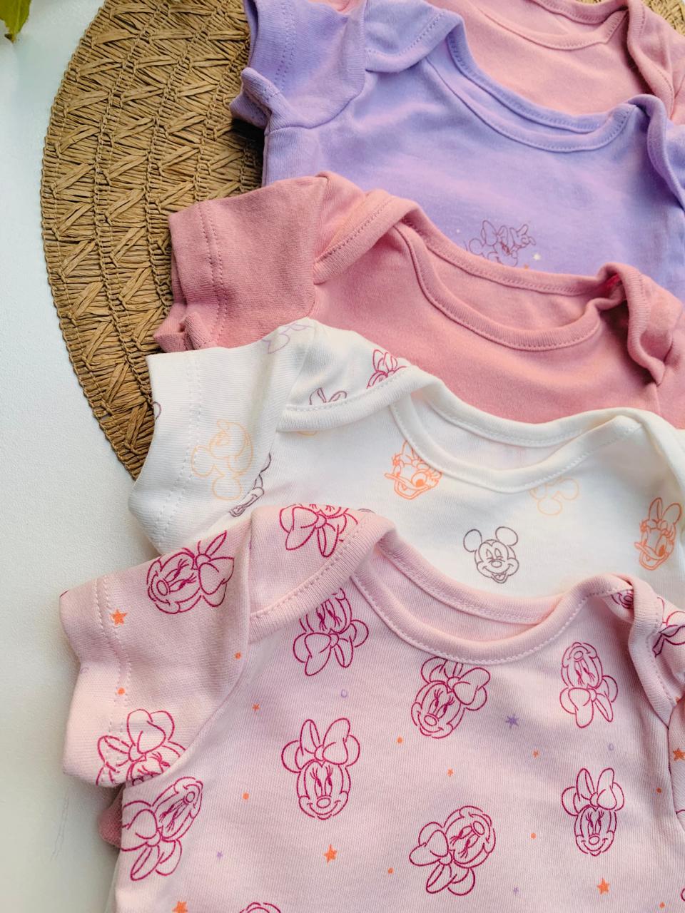 George Pack of 5 Minnie Mouse Bodysuit