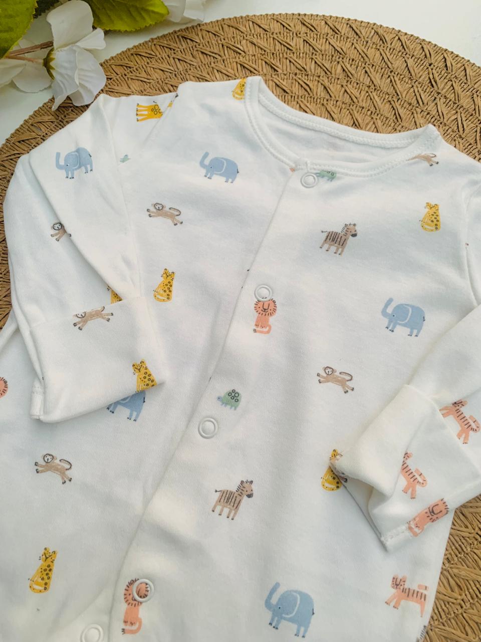 George Safari Print Sleepsuit