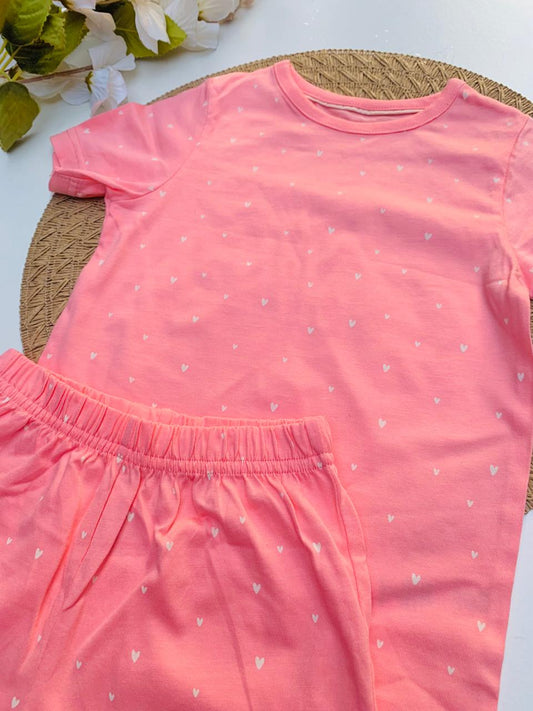 George Hearts Print shirt & Short Set