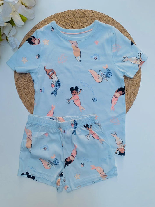 George Mermaid Print shirt & Short Set
