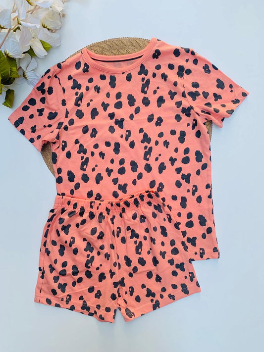 George Leopard Print Shirt & Shorts Set