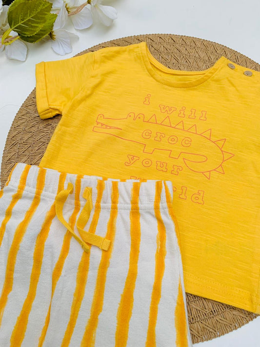 George "I Will Croc your World" Shirt & Shorts Set