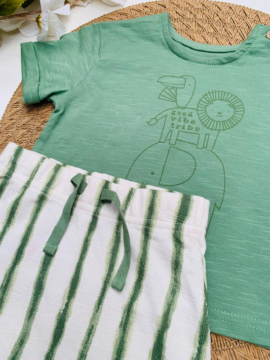 George "Good vibes Tribes" Shirt & Shorts Set