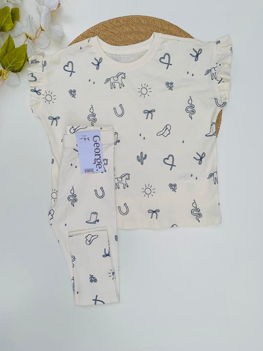 George Hearts & Bows Shirt & Trouser Set